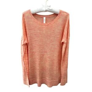 LULULEMON | Well Being Sweater Orange Heather Knit Long Sleeve Top | Medium
